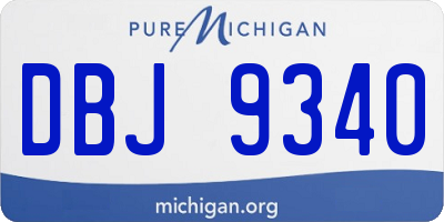 MI license plate DBJ9340