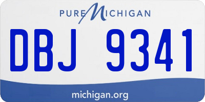 MI license plate DBJ9341