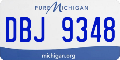 MI license plate DBJ9348