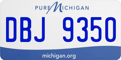 MI license plate DBJ9350