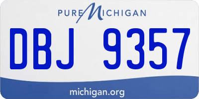 MI license plate DBJ9357
