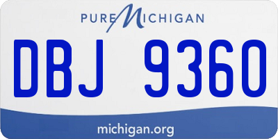 MI license plate DBJ9360