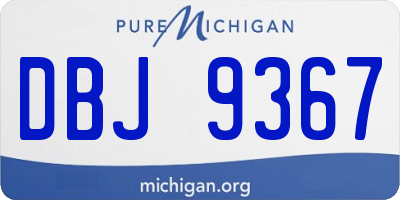 MI license plate DBJ9367