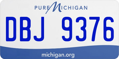 MI license plate DBJ9376