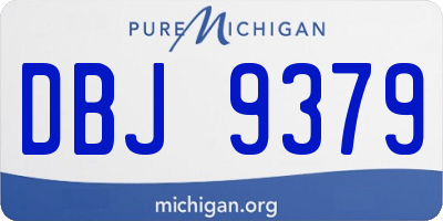 MI license plate DBJ9379