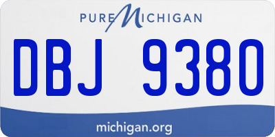 MI license plate DBJ9380