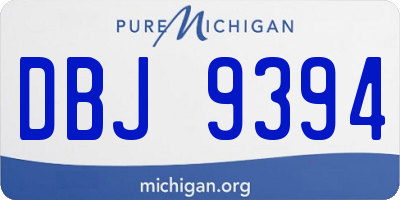 MI license plate DBJ9394