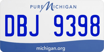 MI license plate DBJ9398
