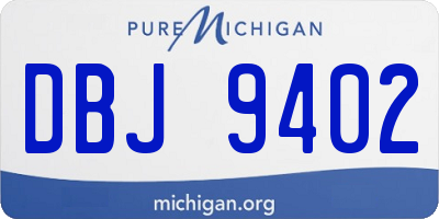 MI license plate DBJ9402