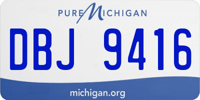 MI license plate DBJ9416