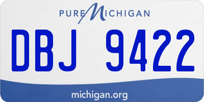 MI license plate DBJ9422