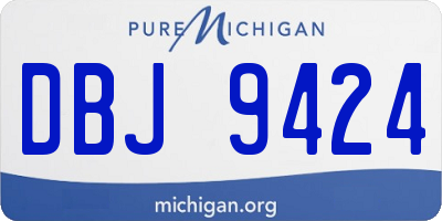 MI license plate DBJ9424