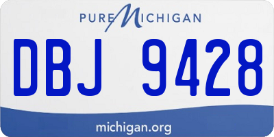 MI license plate DBJ9428