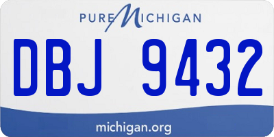 MI license plate DBJ9432