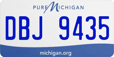 MI license plate DBJ9435