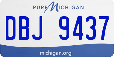 MI license plate DBJ9437