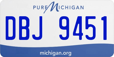 MI license plate DBJ9451