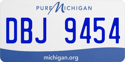 MI license plate DBJ9454