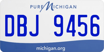 MI license plate DBJ9456