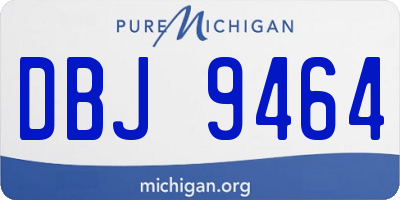 MI license plate DBJ9464