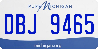 MI license plate DBJ9465