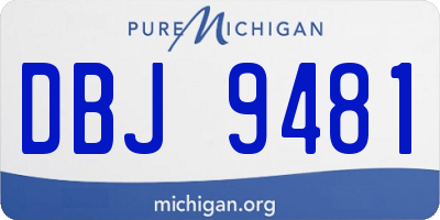 MI license plate DBJ9481