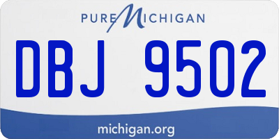 MI license plate DBJ9502