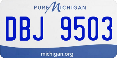 MI license plate DBJ9503