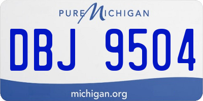 MI license plate DBJ9504