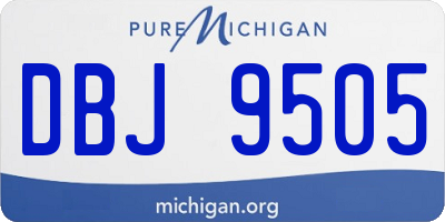 MI license plate DBJ9505