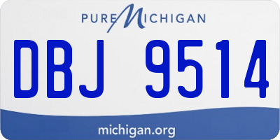 MI license plate DBJ9514