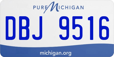 MI license plate DBJ9516
