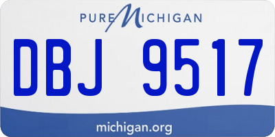 MI license plate DBJ9517