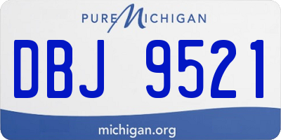 MI license plate DBJ9521
