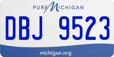 MI license plate DBJ9523