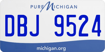 MI license plate DBJ9524