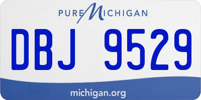 MI license plate DBJ9529