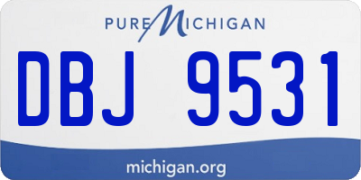 MI license plate DBJ9531