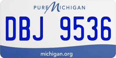 MI license plate DBJ9536