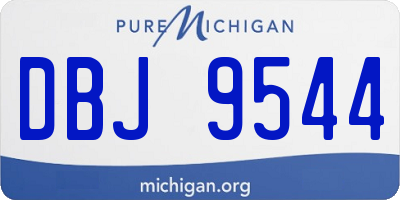 MI license plate DBJ9544