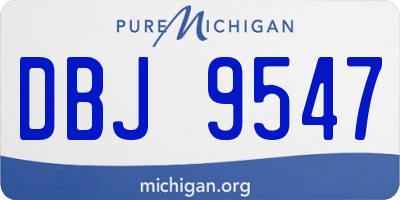 MI license plate DBJ9547