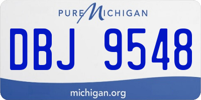 MI license plate DBJ9548