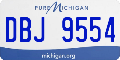MI license plate DBJ9554