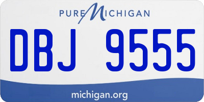 MI license plate DBJ9555