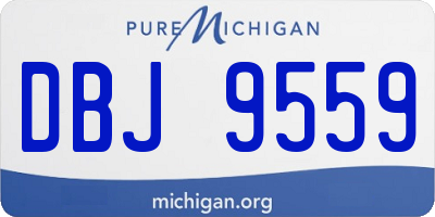 MI license plate DBJ9559
