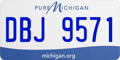 MI license plate DBJ9571