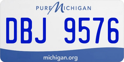 MI license plate DBJ9576