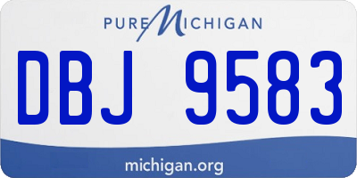 MI license plate DBJ9583