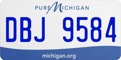 MI license plate DBJ9584