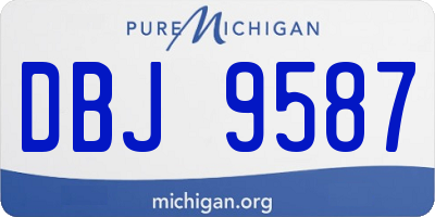 MI license plate DBJ9587